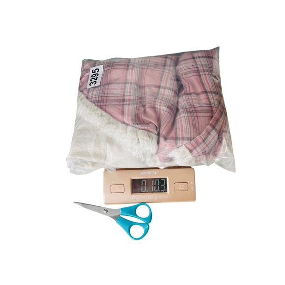 Umgee Womens Fringe dress  Hem Short Sleeve Plaid Contrast Tunic Top Beige & Pin - Picture 5 of 5